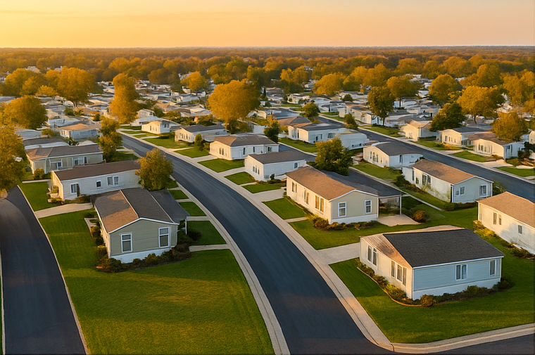 Aerial view highlighting expansion potential